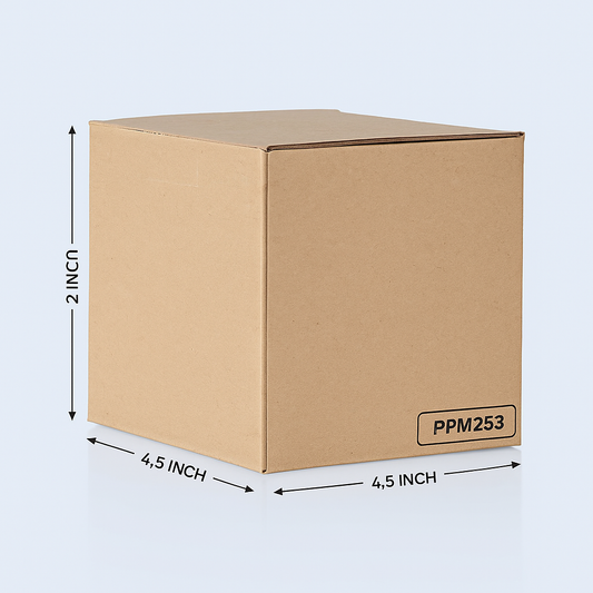 Buy Corrugated Boxes 4.5x4.5x2 Inches | Pack Of 250 6rs per piece